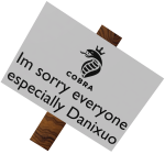 Cobra's Apology Sign