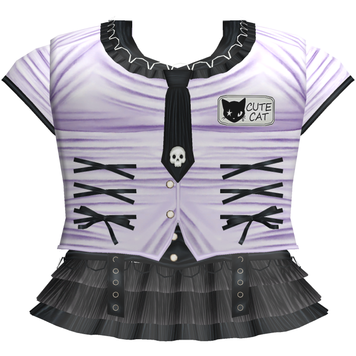 cute cat alt jirai kei outfit purple