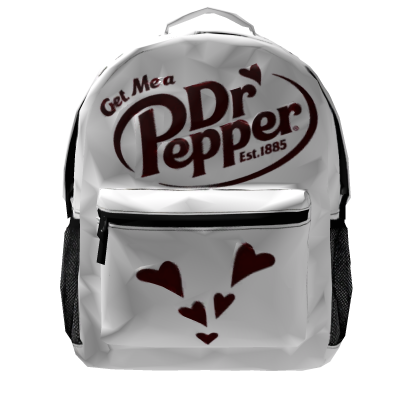 Dr Pepper white backpack Roblox item