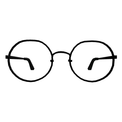 🖤 Black Round Work Glasses Cute Girl Roblox item