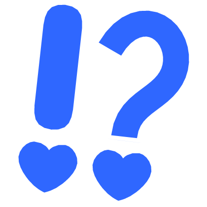 ♡ Cute Glowing Surprised Anime Sticker Blue
