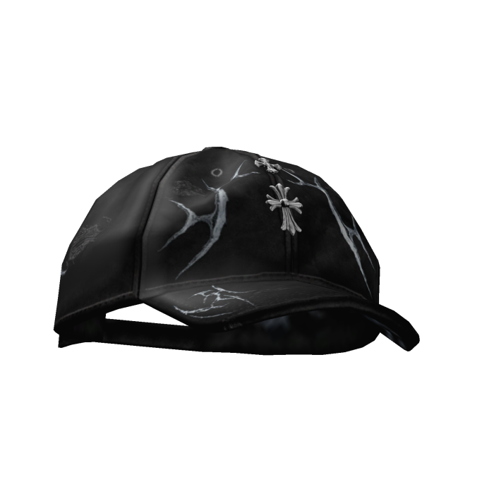 black Cap with Y2k Cross