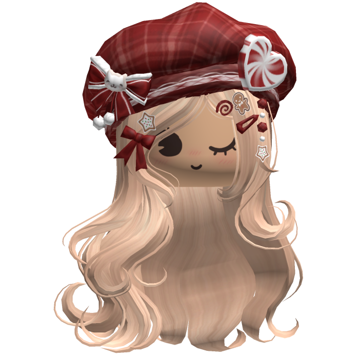 ♡ Christmas Swirls w/ Beret (Blonde)