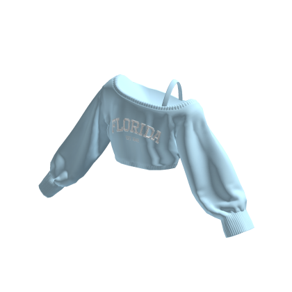 Florida Off Shoulder Oversized Sweater Cropped