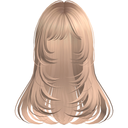 Long Straight Wispy Layers Blonde