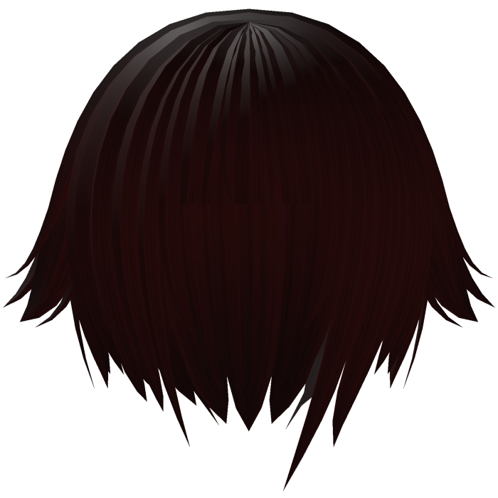 ´ཀ` red emo hime cut tuft hair