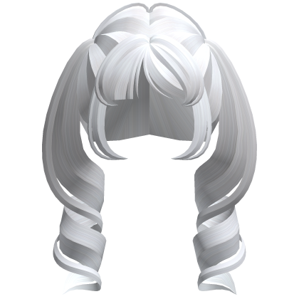 Soft Dolly Curled Pigtails (White)