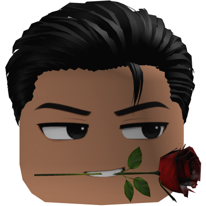 Black Slickback Cuteboy w/ Rose 