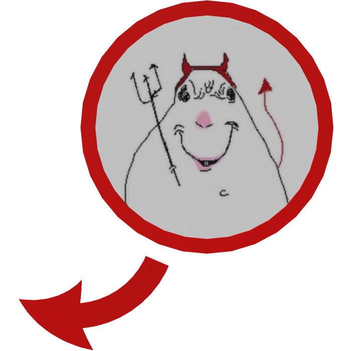 Devil Funny Hamster Pointing Meme Circle