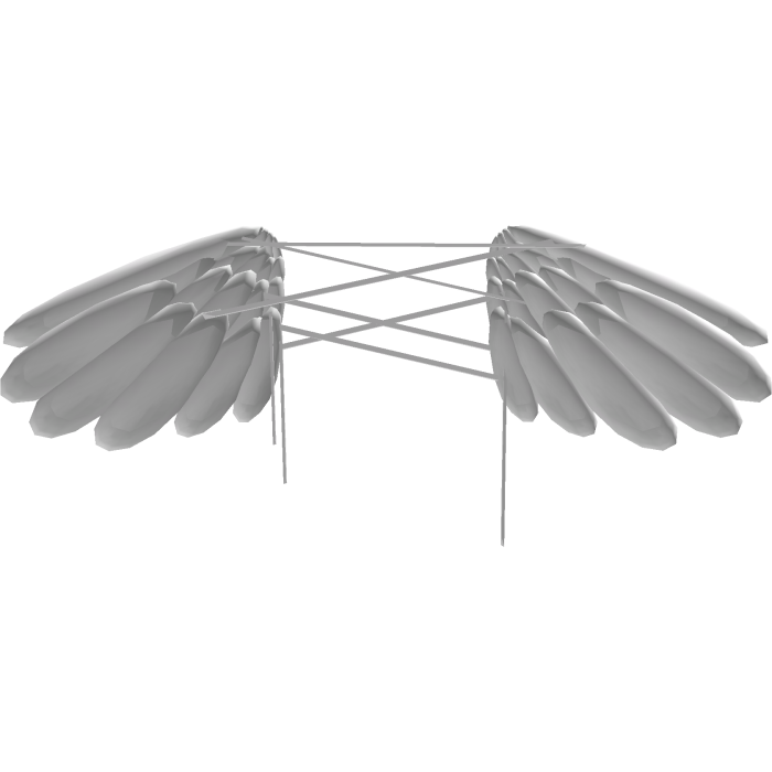 laced up prop angel wings