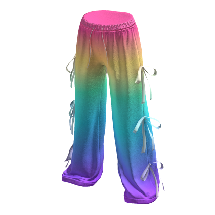 ✨ Coquette Silk Bow Rainbow Ribbon Pants thumbnail
