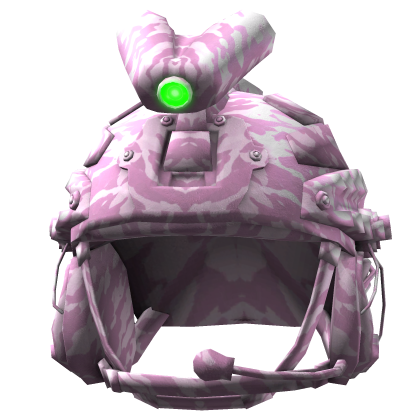 [Emissive] Pink Camo Military Helmet Kit ( Green )