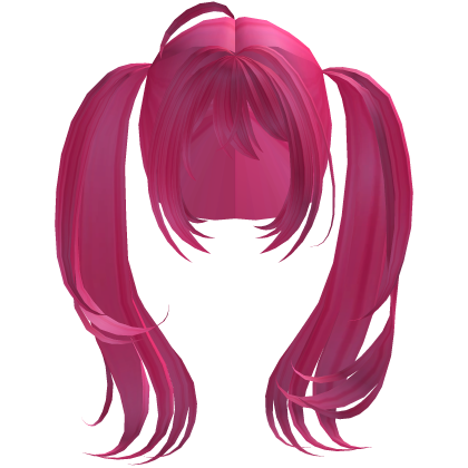 Hot Pink Big long anime tails egirl cute kawaii