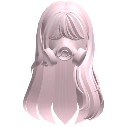 Cute Gas Mask Pink Long Hair Roblox item