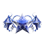 Blue Electro Star Cyber Sigil Crown