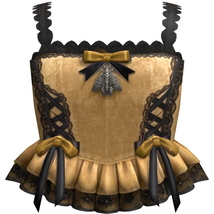 Gold Black Lace Corset Top