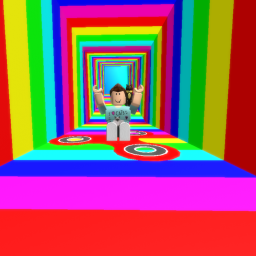 🌈 Ride Down A Rainbow Obby Parkour!