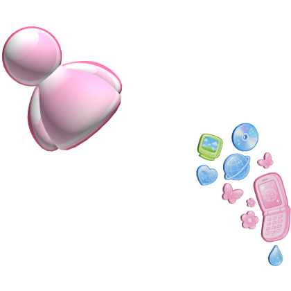 Cute Pink Frutiger Aero Buddy On Your Head Roblox item