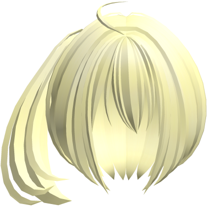 2000s moe short fluffy side pony yellow