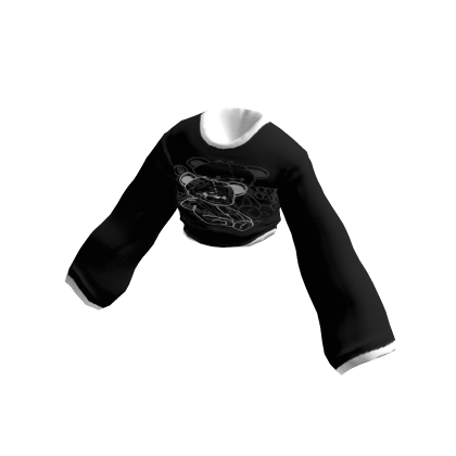 Black Oversized Bear Top