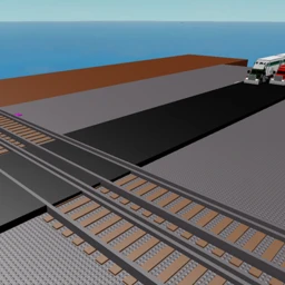 drive trucks into a train icon