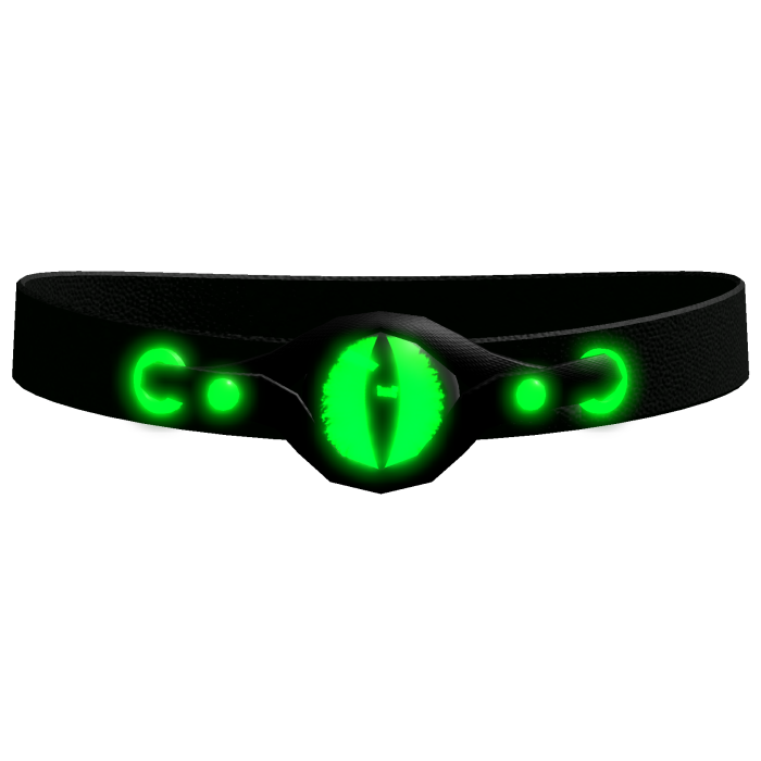 : [ GLOWING ] Toxic Green Evil Eye Choker