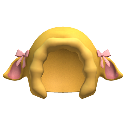 cute yellow ribbons lamb sheep hood Roblox item