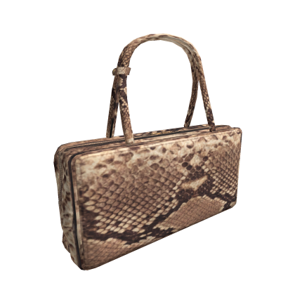 Snakeskin Preppy Y2K Leather Handbag