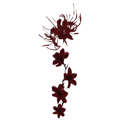 ひがんばな + もくれん spider lily + magnolia