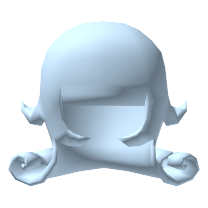Low Poly Curled Hair Blue Roblox item