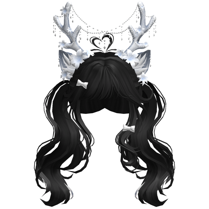 Ethereal Christmas Fairy Fawn Pigtails w/ Antlers