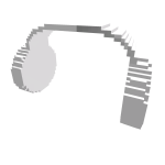 (CODE: 8BitWHPN) White 8-Bit Clockwork Headphones