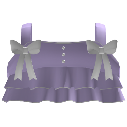 cute ruffled summer top w/ bows purple