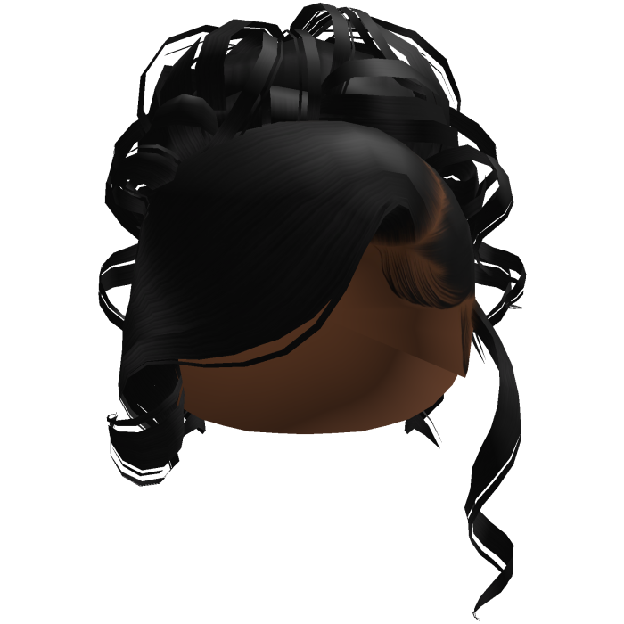 Side Swept Curly Updo [Black]