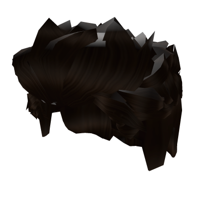 Fluffy Messy Dark Brown Spiky Hair Roblox item