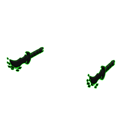 Green Cartoony Glowing Swords Holdable thumbnail