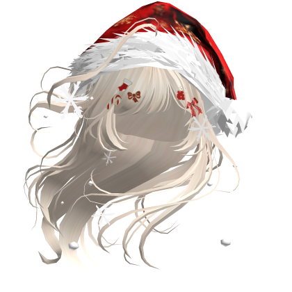Lush Windy Hair w/Santa Hat (Yellow)