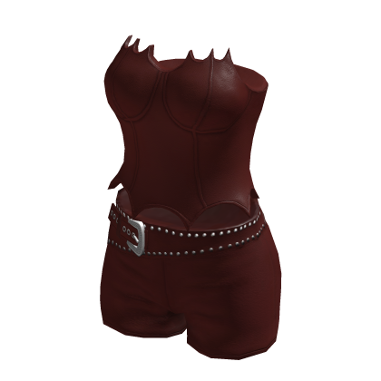 Y2K Baddie Leather Corset Belt Mini Shorts Outfit thumbnail