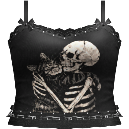 Emo Cat Lover Chain Tank top Roblox item