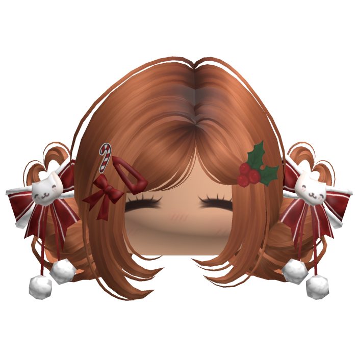 ♡ Christmas Buns w/ Bows (Ginger)