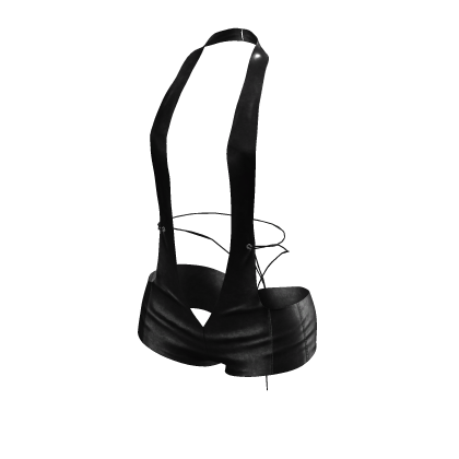 Cutout Leather Overalls (Black) thumbnail