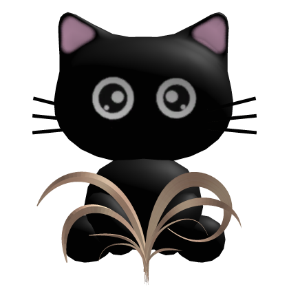 Black Cat on Head (Blonde) Roblox item