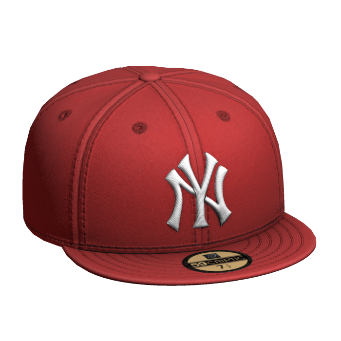 Oversized NY Fitted Cap Red