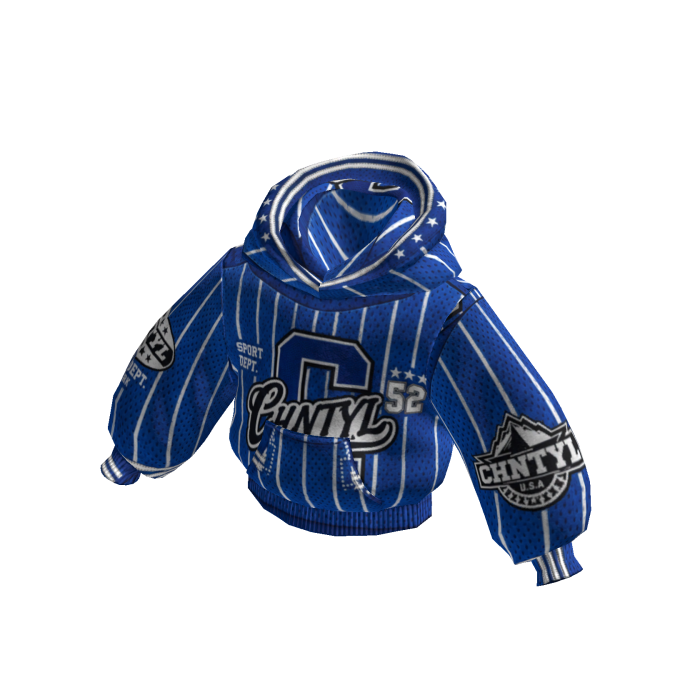 Blue Pinstripe Hoodie