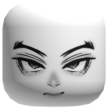 White Rockstar Emo Angry Man Face Roblox item