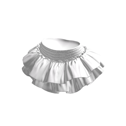 Skirt White Chic Layered Ruffle Mini Short Y2K thumbnail
