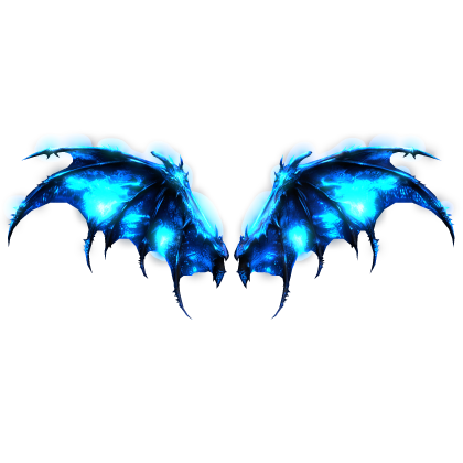 Emissive Glowing Demon Wings (Blue)