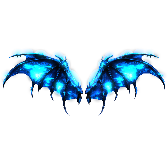 Emissive Glowing Demon Wings (Blue)