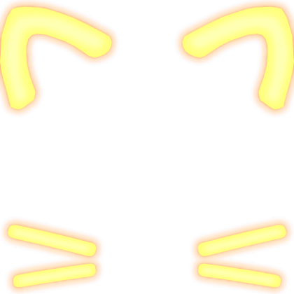 [EMISSIVE] Glowing Yellow Cute Cat Ear Face Filter