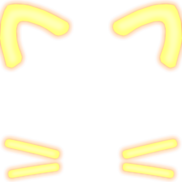 [EMISSIVE] Glowing Yellow Cute Cat Ear Face Filter